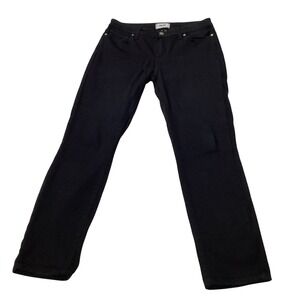 PAIGE Verdugo Ankle Jeans Women's 28 Black Overdye Mid Rise Skinny Stretch